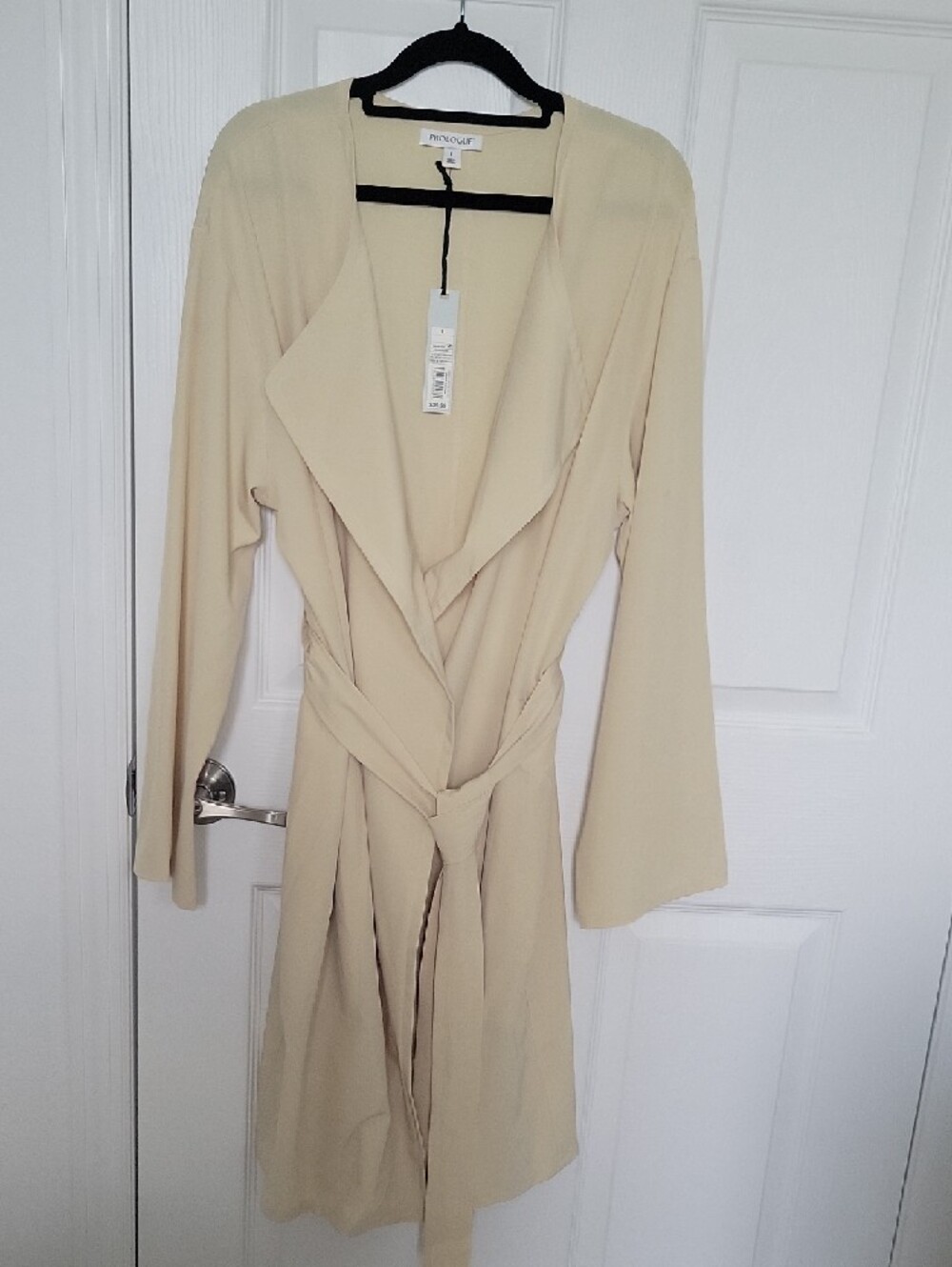 Prologue Cream yellow Trench Coat with Belt